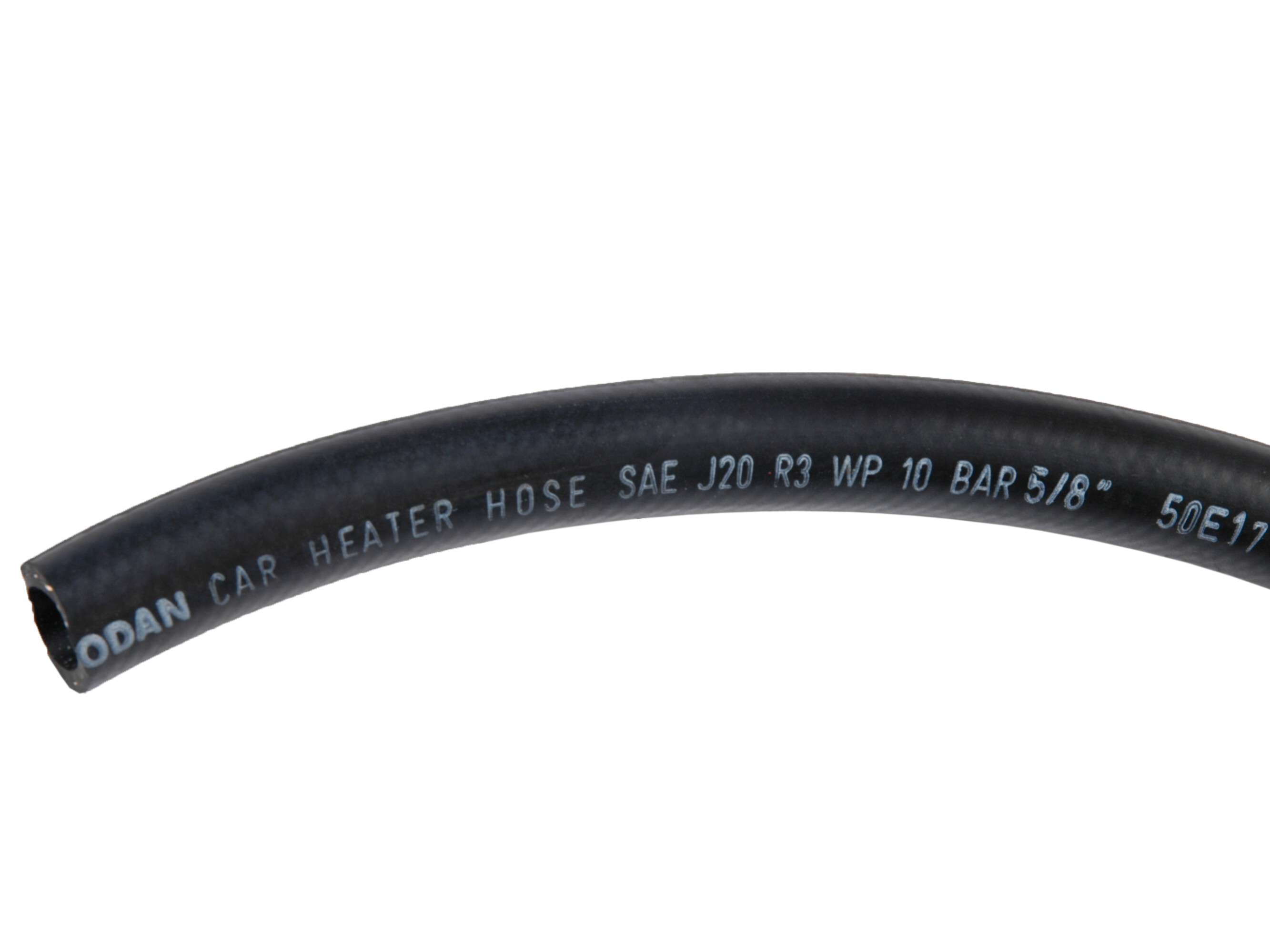 Black smooth heater hose.