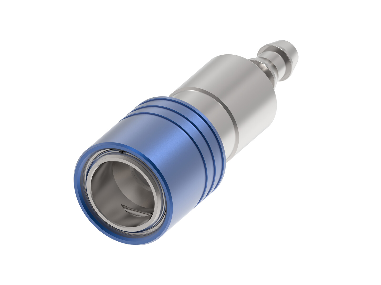 UQD04 Socket Compact 1/4 Hose Tail Blue