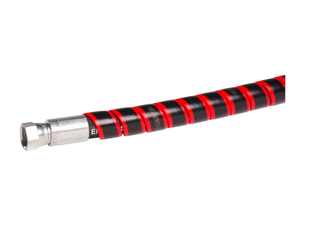 Safe-Spiral black with red stripe