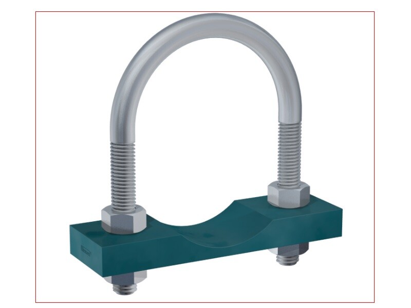 Putken kannatin satula+U-pultti 48,3mm PP AISI 316