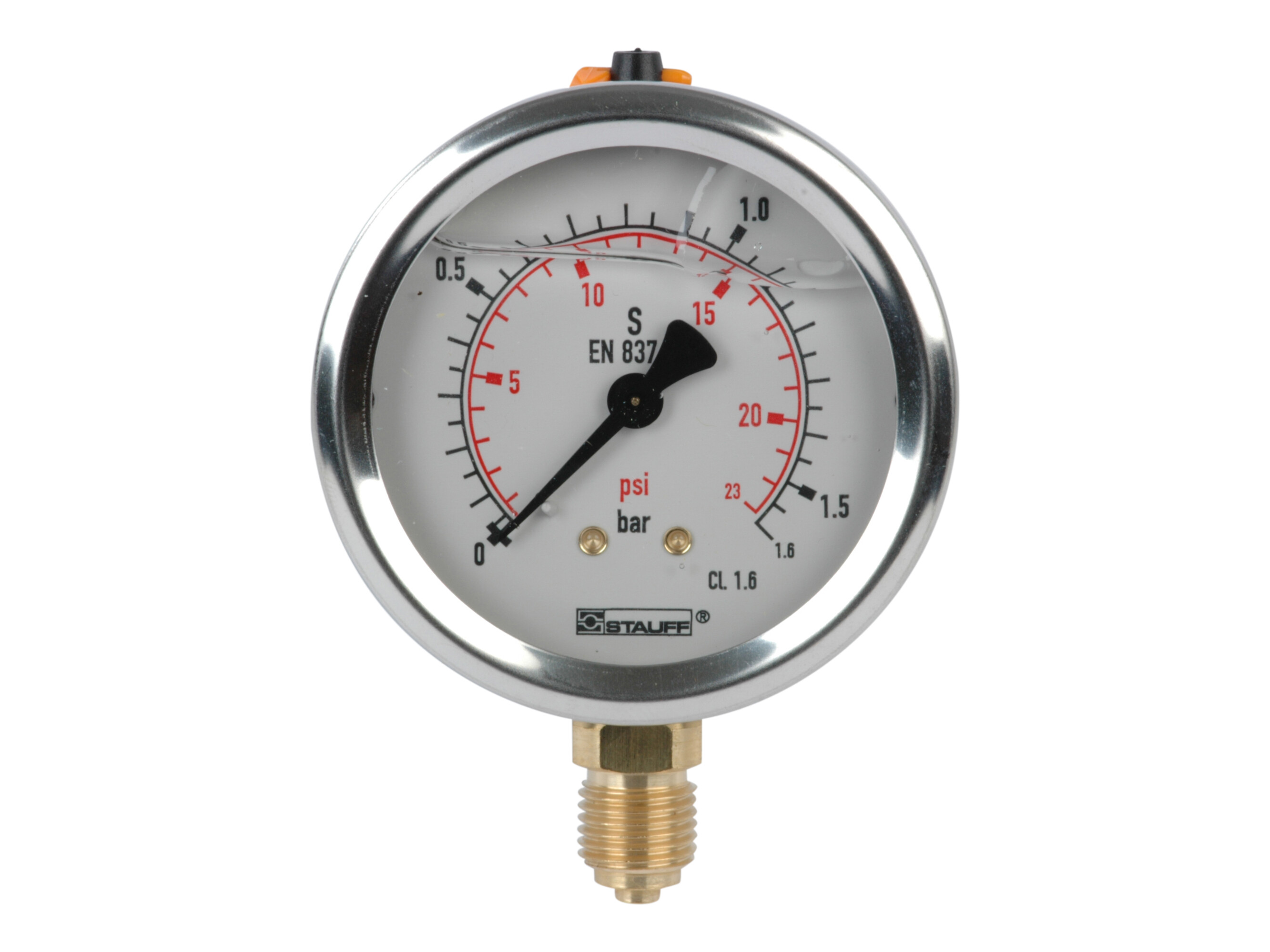 Manometer G1/4'' Anslutning Ned 0-1.6 bar