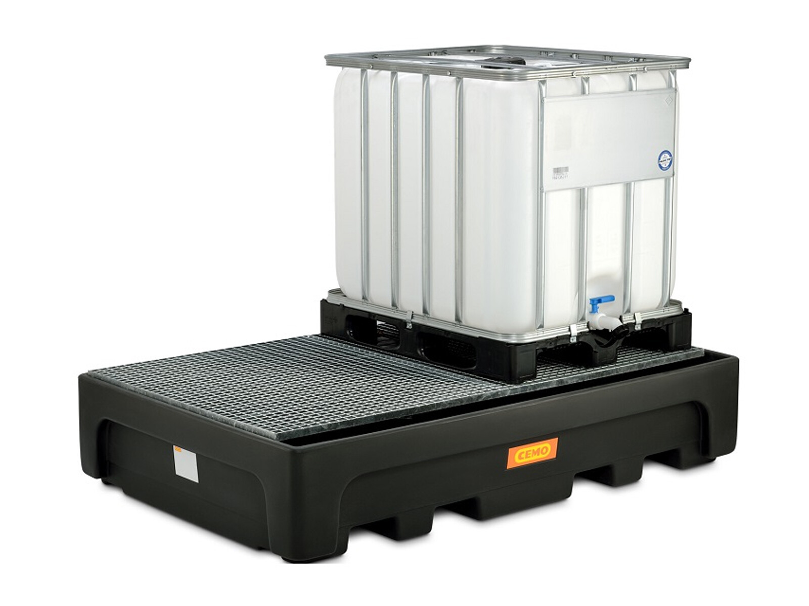 Spillskydd PE 1100 l, 2 IBC med stålgaller