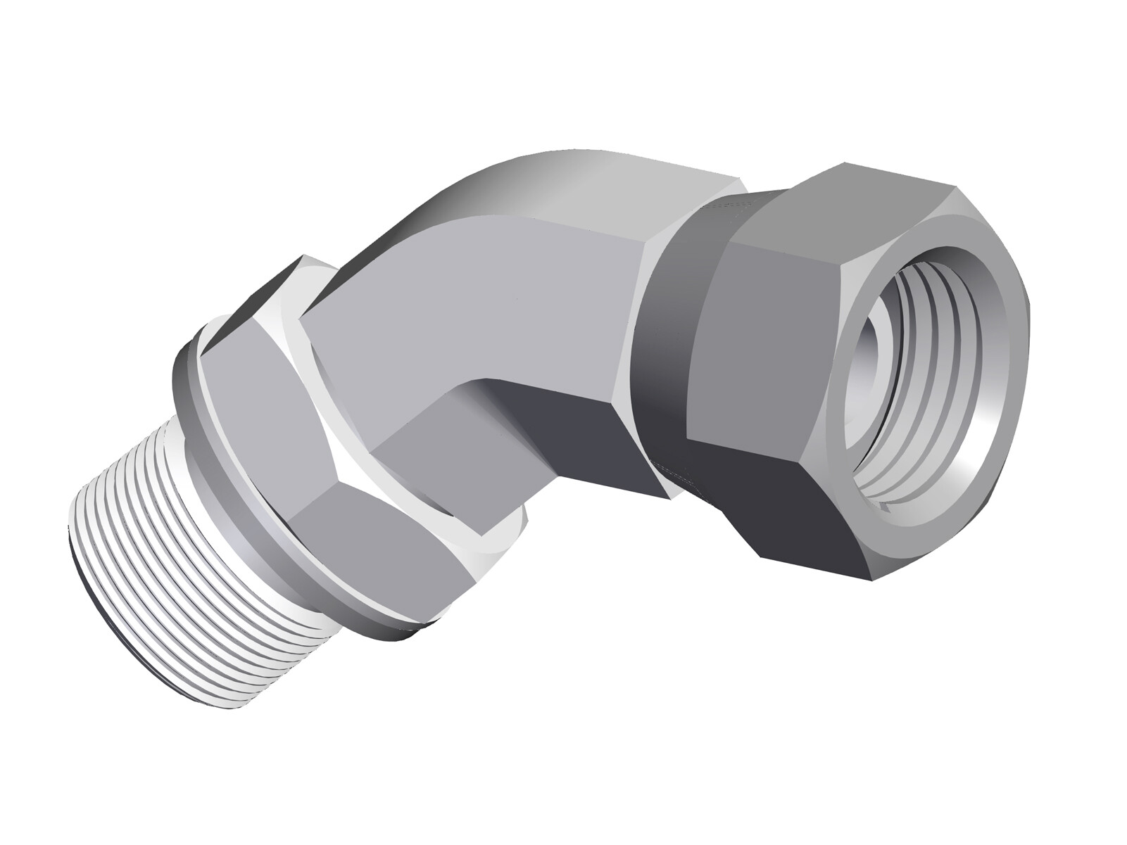 Adapter 45K, Inv-G 1/4'', Utv-G 1/4'', Ställbar