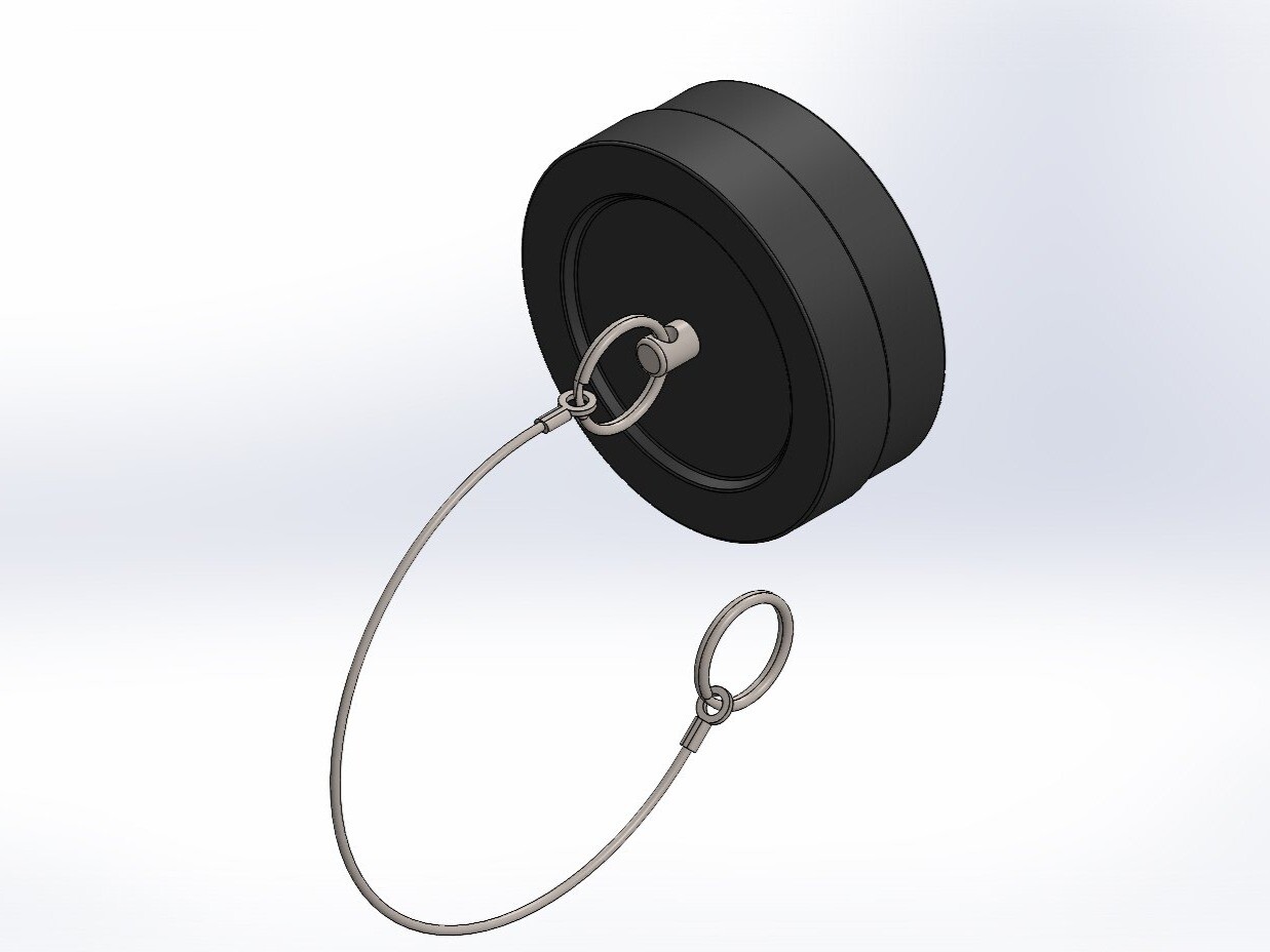 2 1/2" RUBBER CAP. SF code CC02