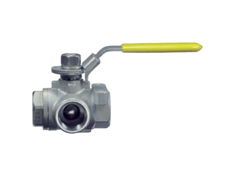 3-tieventtiili T-poraus 63 bar T-por. R 3/4" AISI 316