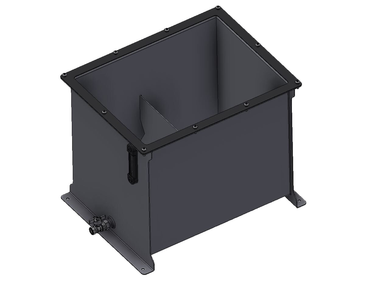 HGTA 85L complete steel tank without lid (LBH)636x485x503 pa