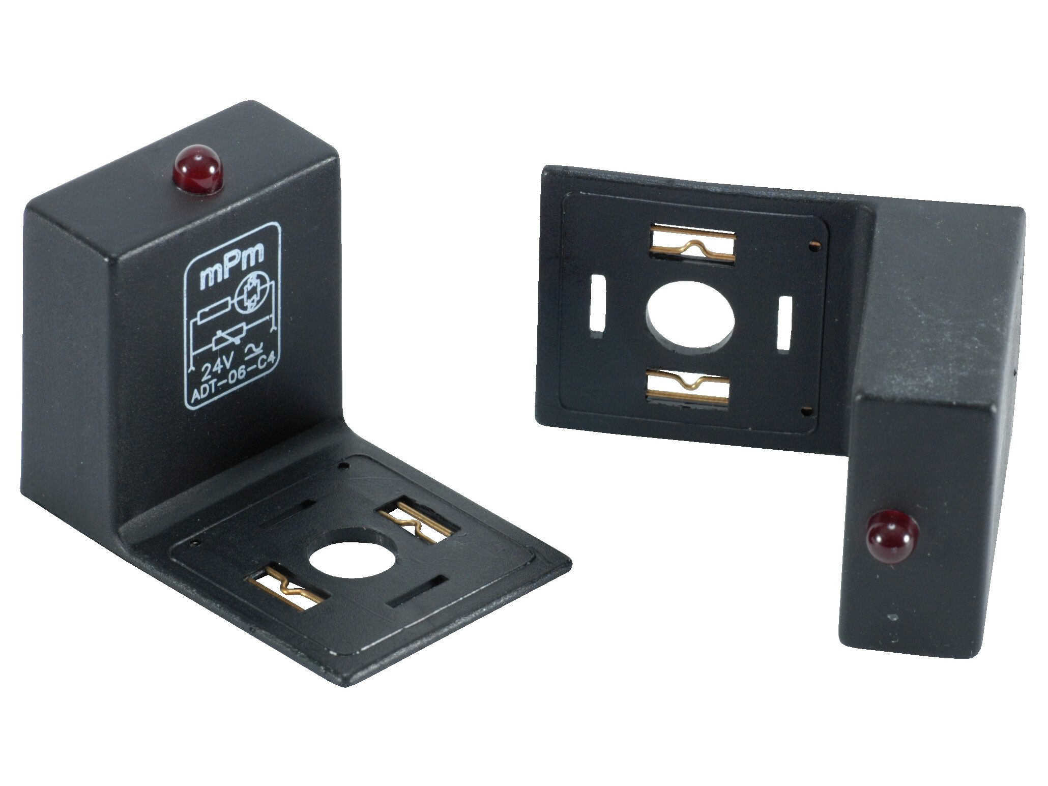 Connector with VDR+LED 24V.Red