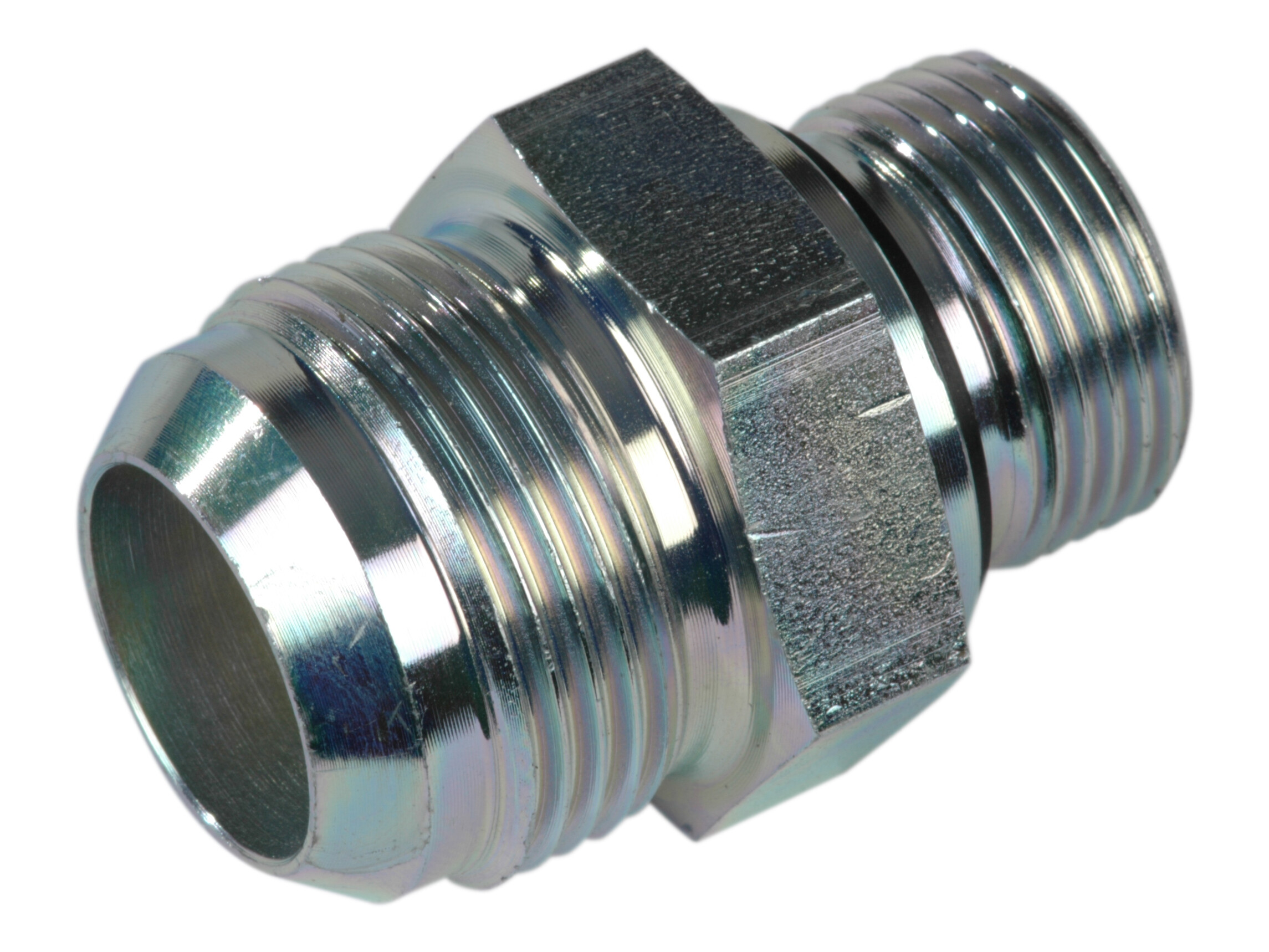 Indskruning 1.5/16-12 JIC udv x 3/4 BSP udv med WD pakning