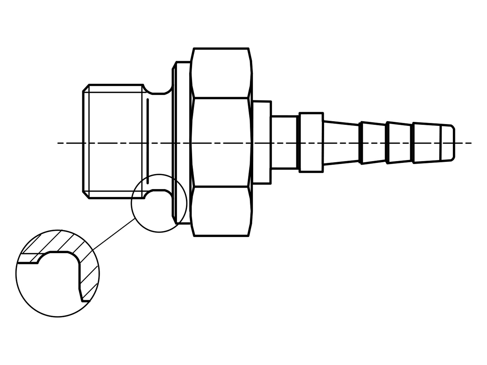 Presskoppling M10X1 - SL.4MM