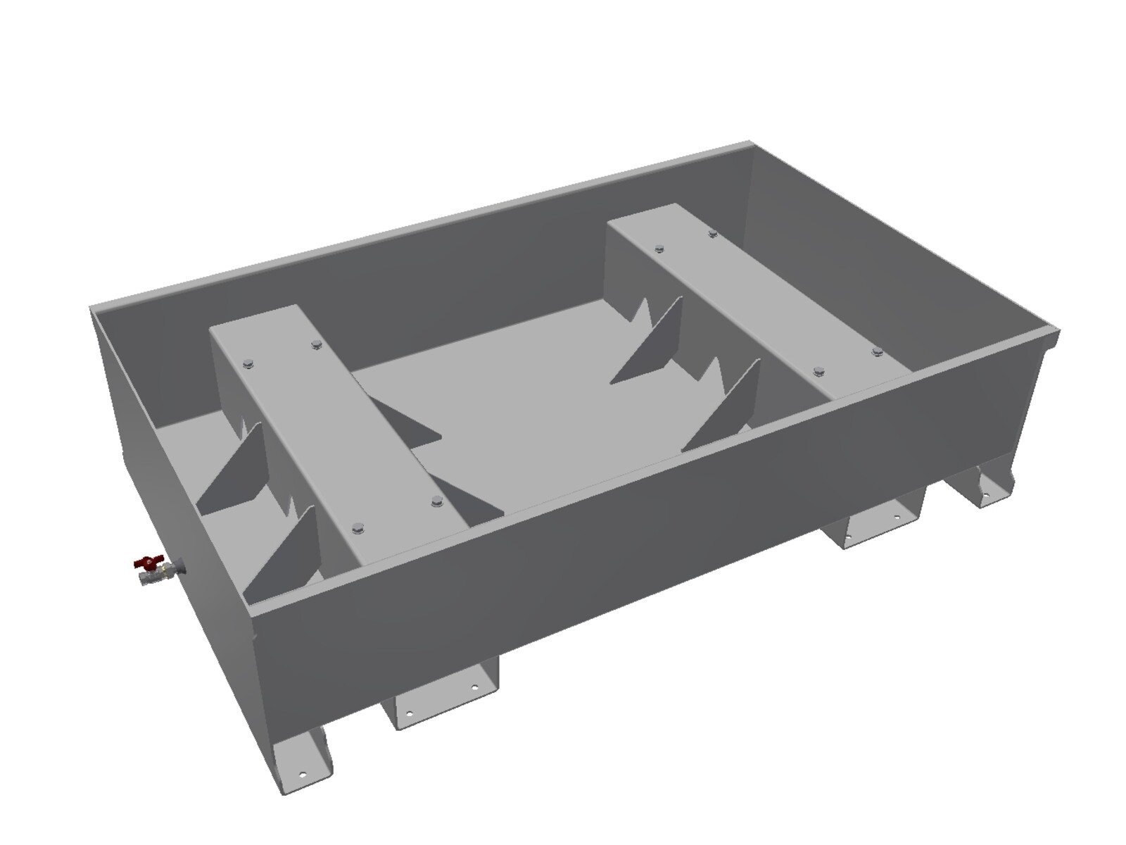 Complete spill tray for 570 L tank