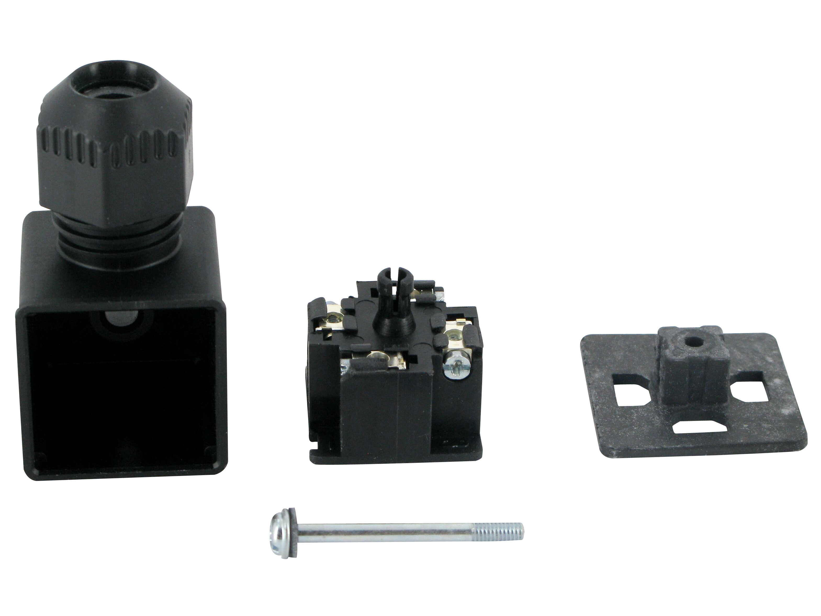 Black DIN-connector A 3-pin