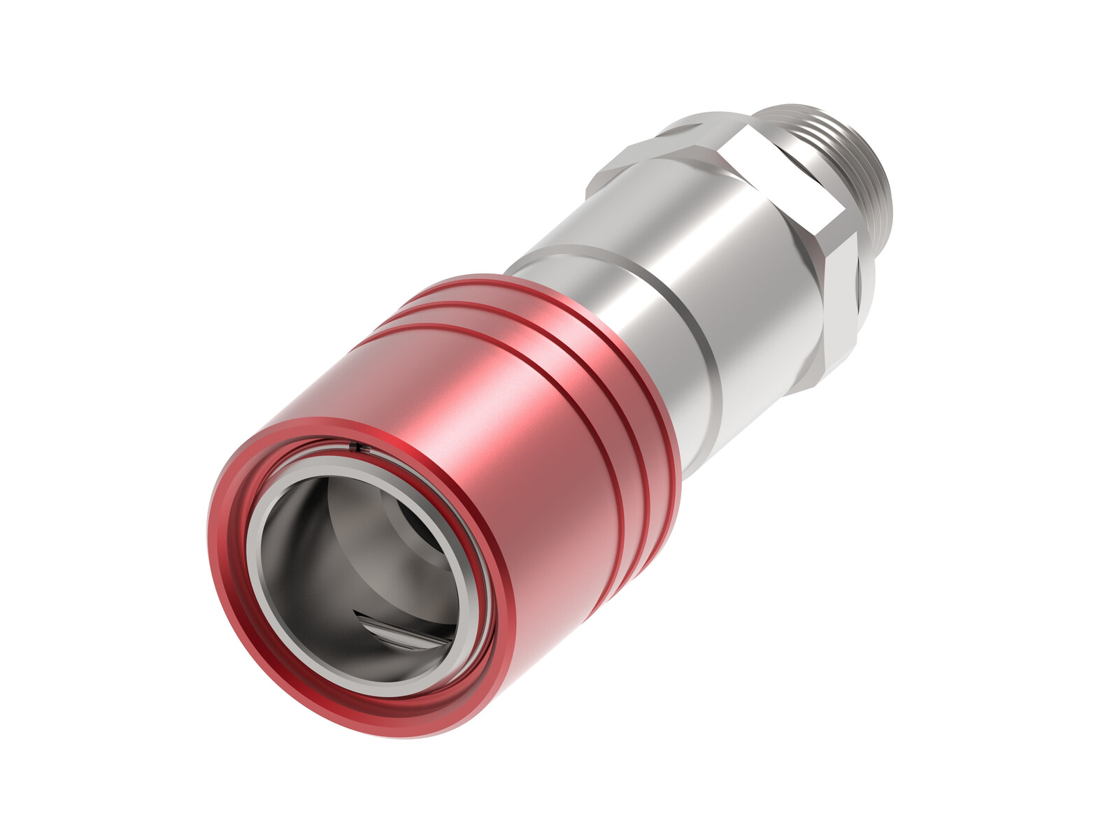 UQD04 Socket Compact 1/4 Male BSPP Red