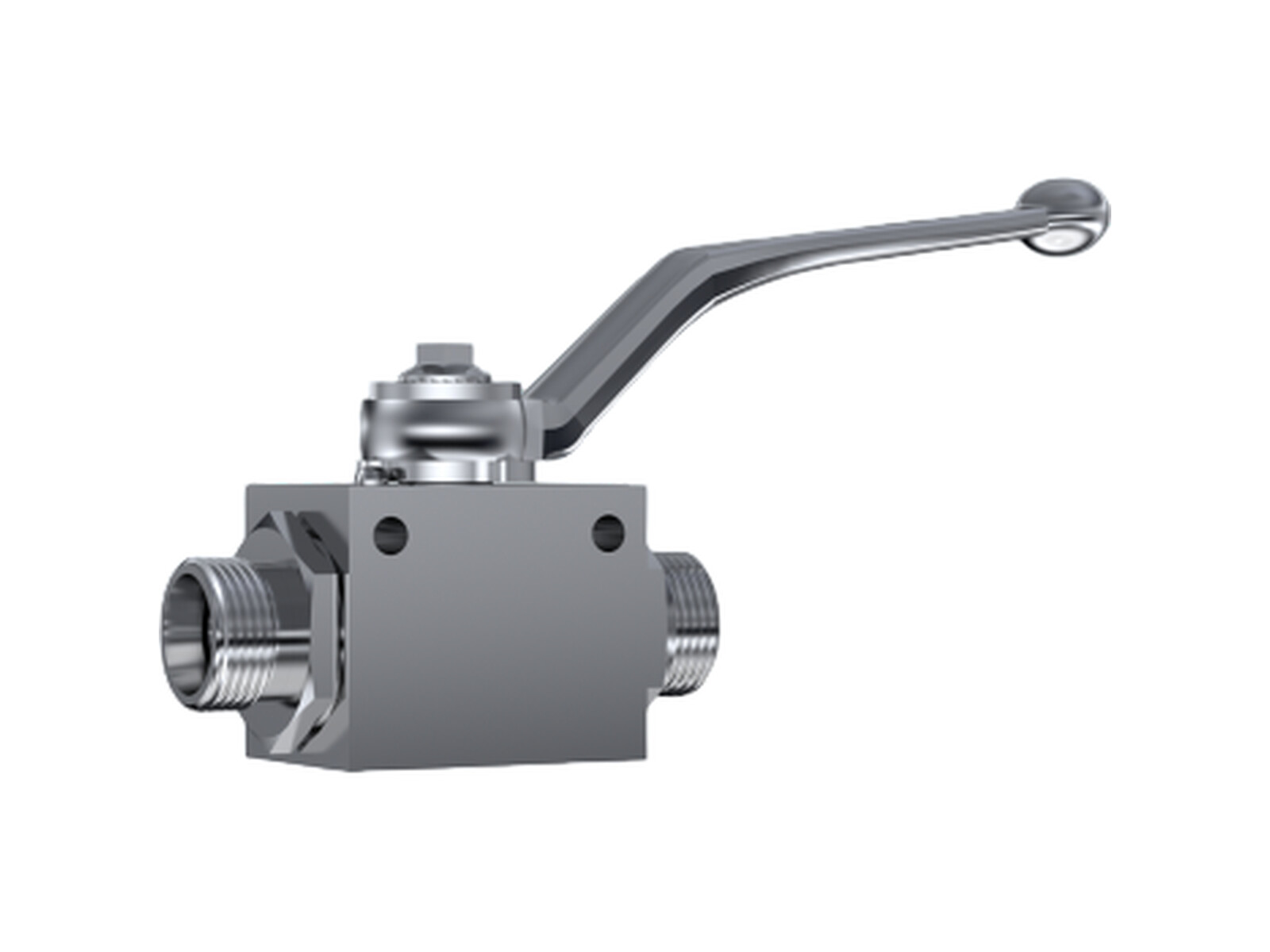 Kulventil BKH 2-vägs DN20 25S SW14 350bar fästhål Syrafast