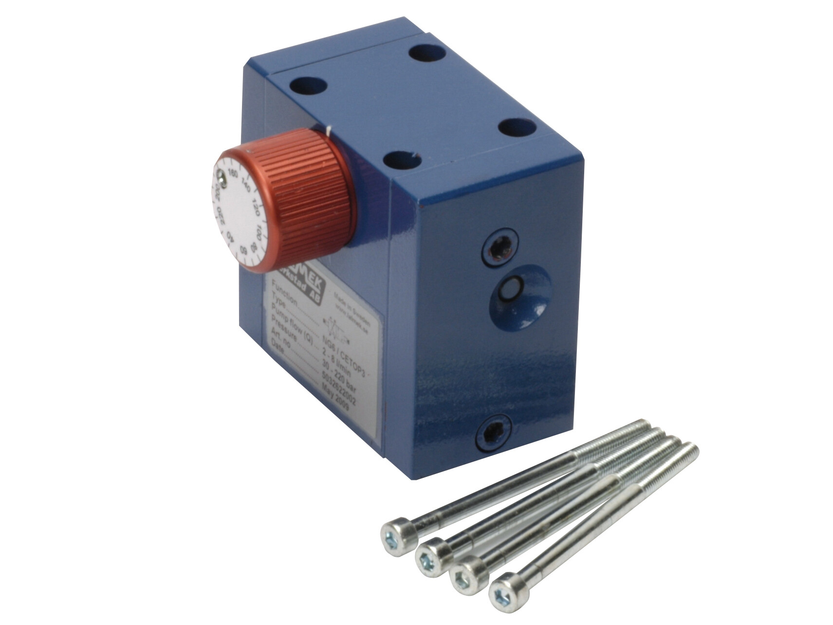 Trykskifteventil NG06 2-6 lpm Indb. overt. ventil 220 bar