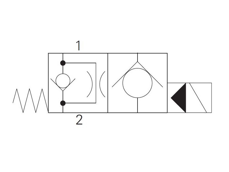 2/2 solenoidiventtiili NO Istukka
