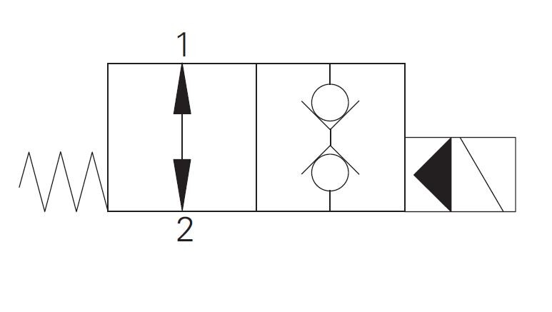 2/2 solenoidiventtiili NO Istukka
