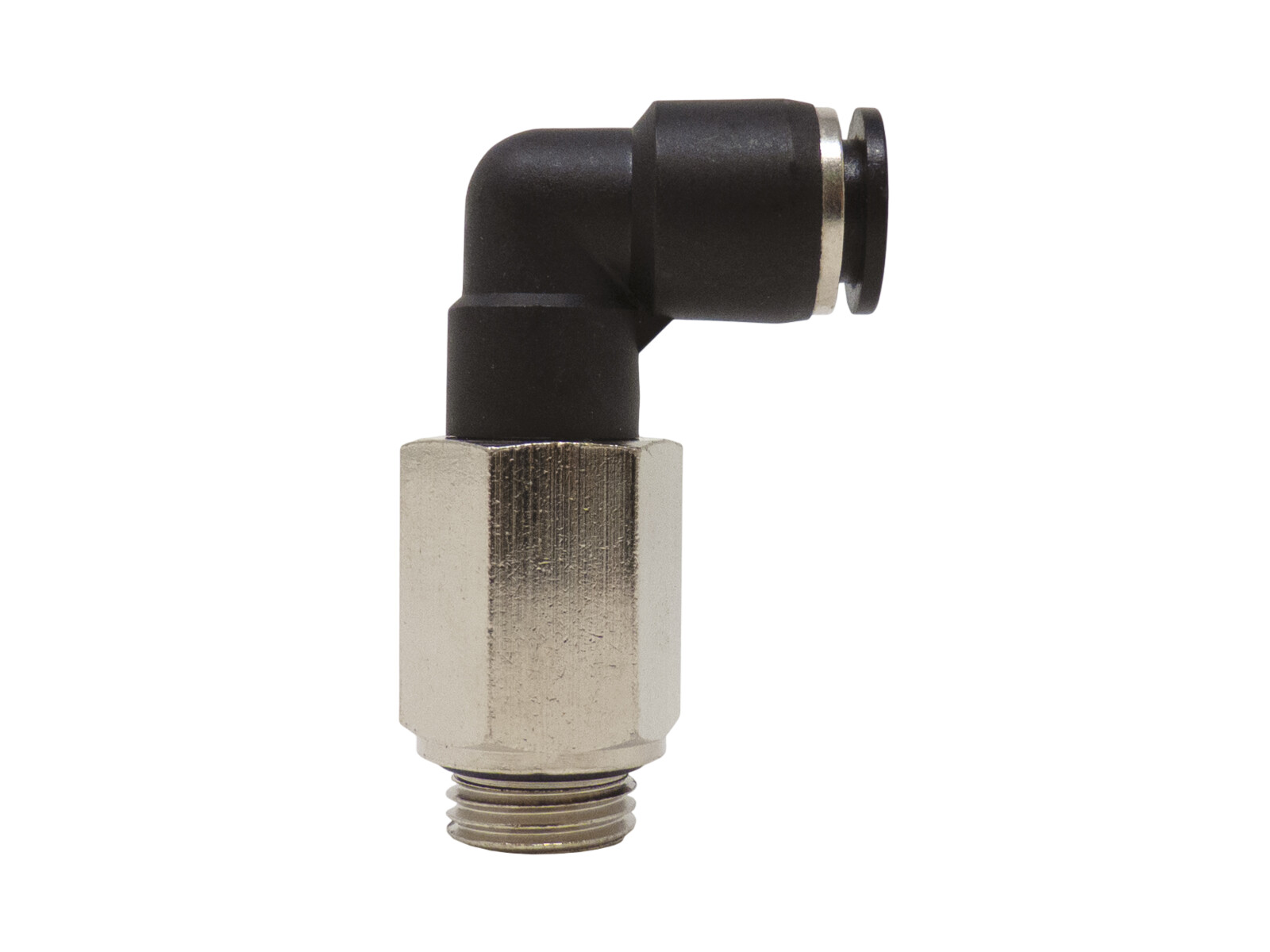 Adapter 90 Vridbar Ø8mm Utv-G1/4 Lång