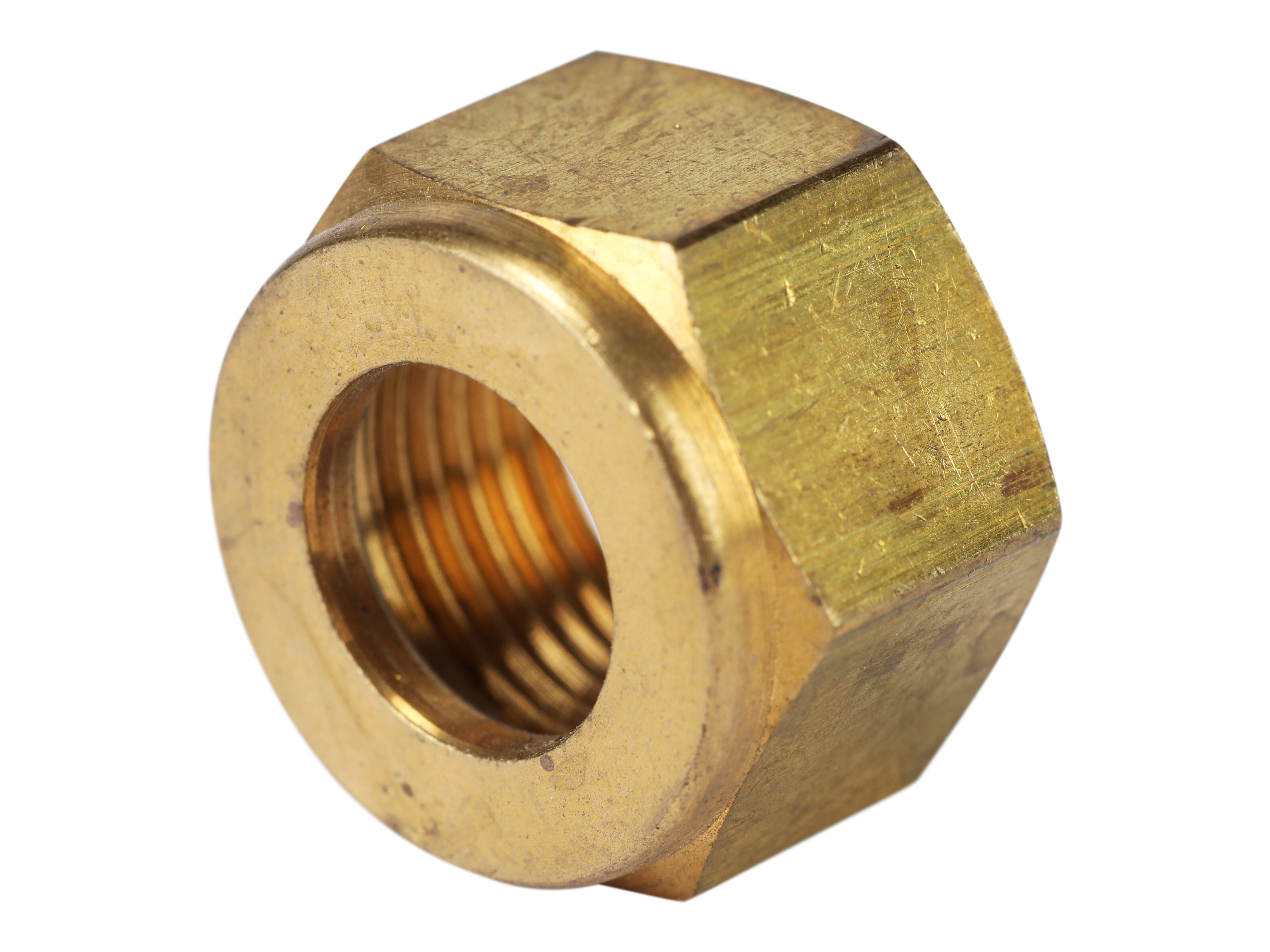 M12x1 x 8mm Brass Union nut for Compression fitting [10 Pieces]