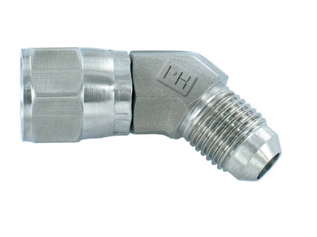 JIC Swivel Elbow Adaptor 45° male-female