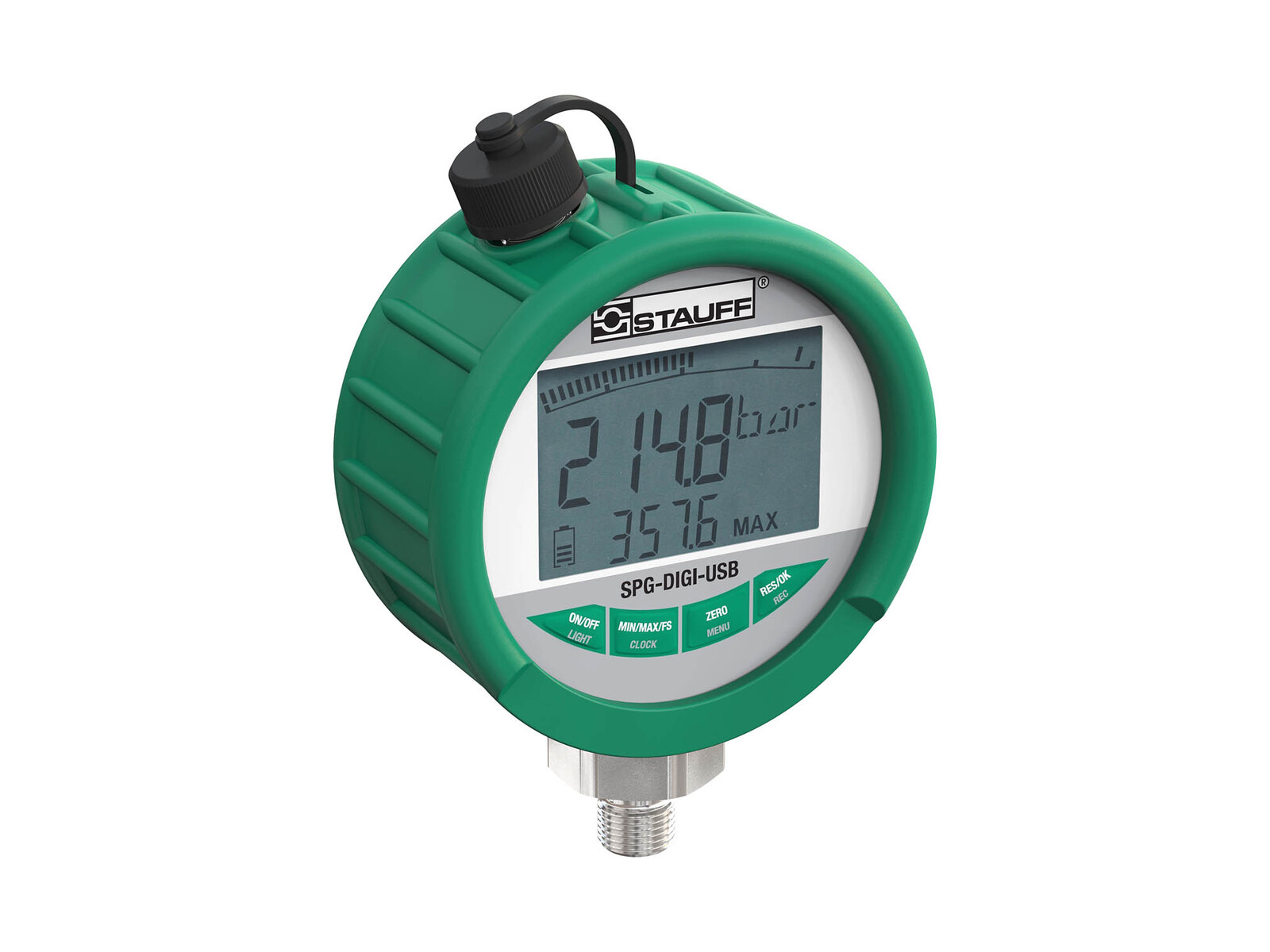 Digital Pressure Gauge USB 0 to 600 bar G 1/4 BSPP