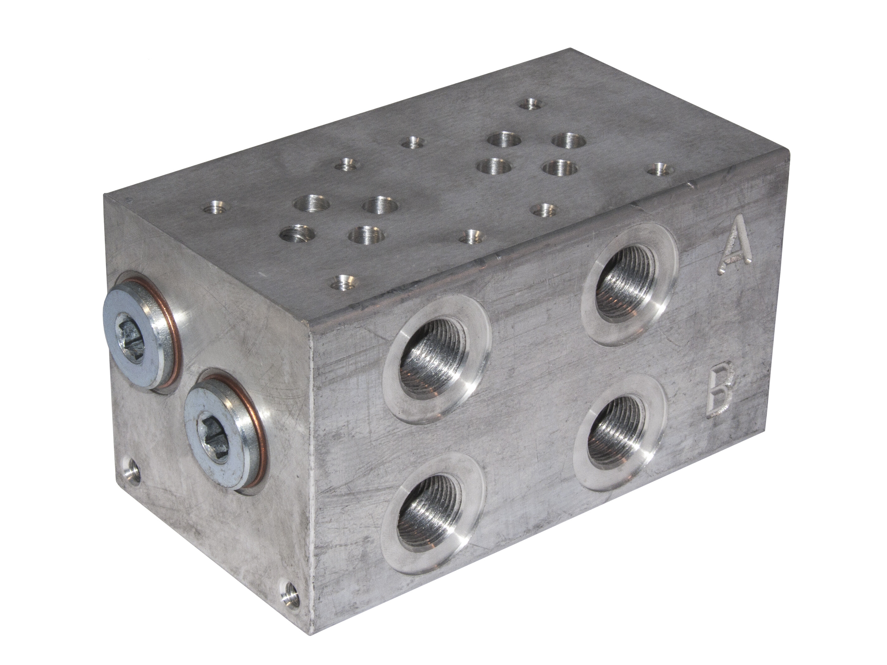Ventilblock NG6 2-SEKT G3/8" Alu