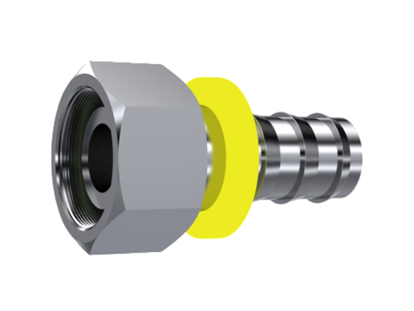 Lock-On Koppling Rak, Inv-M22x1.5 15L Rörlig mutter Syrafast