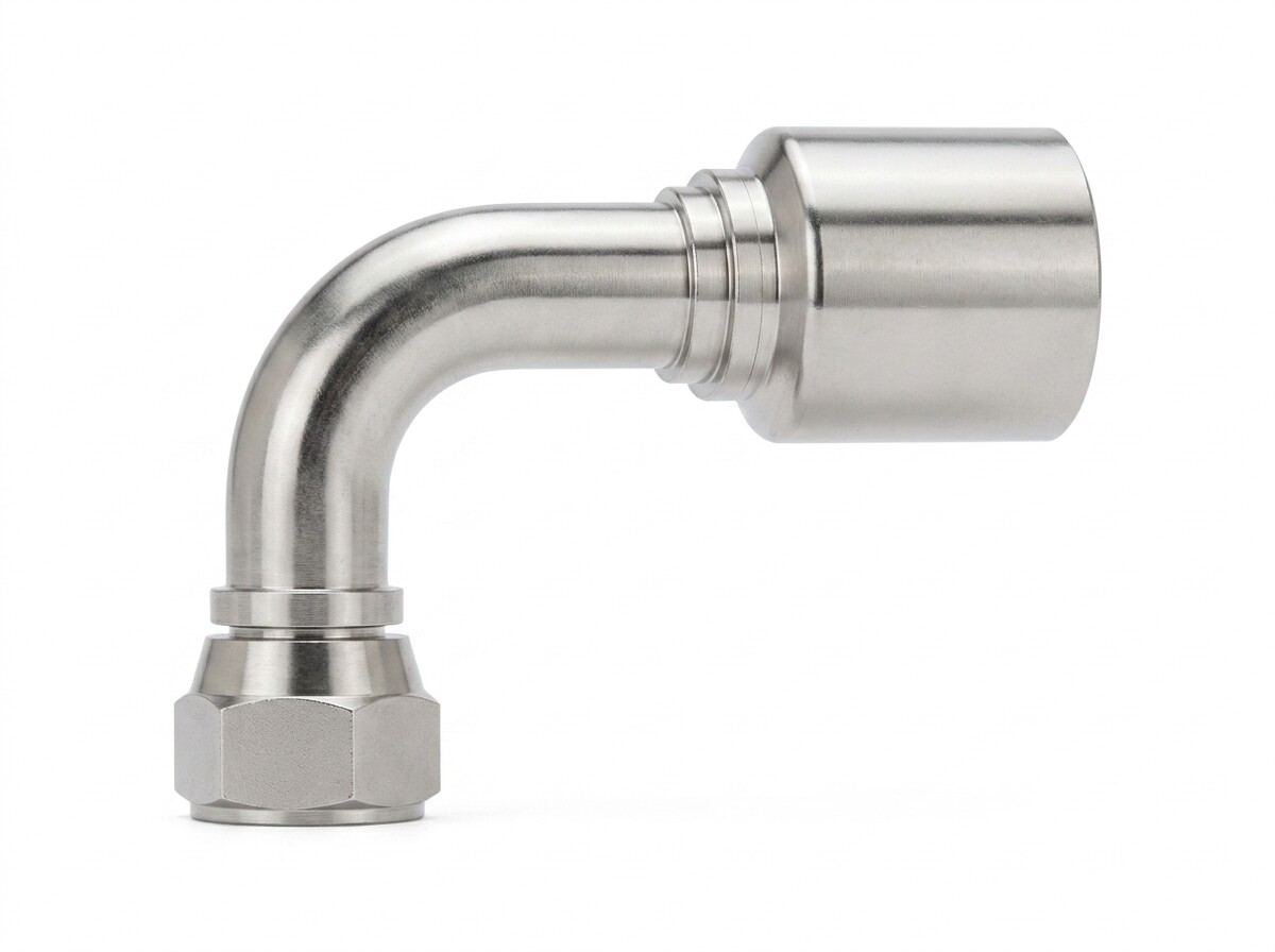 Presskoppling 90° JIC-1.5/8'' Ø1.1/4'' syrafast OnePiece BW+