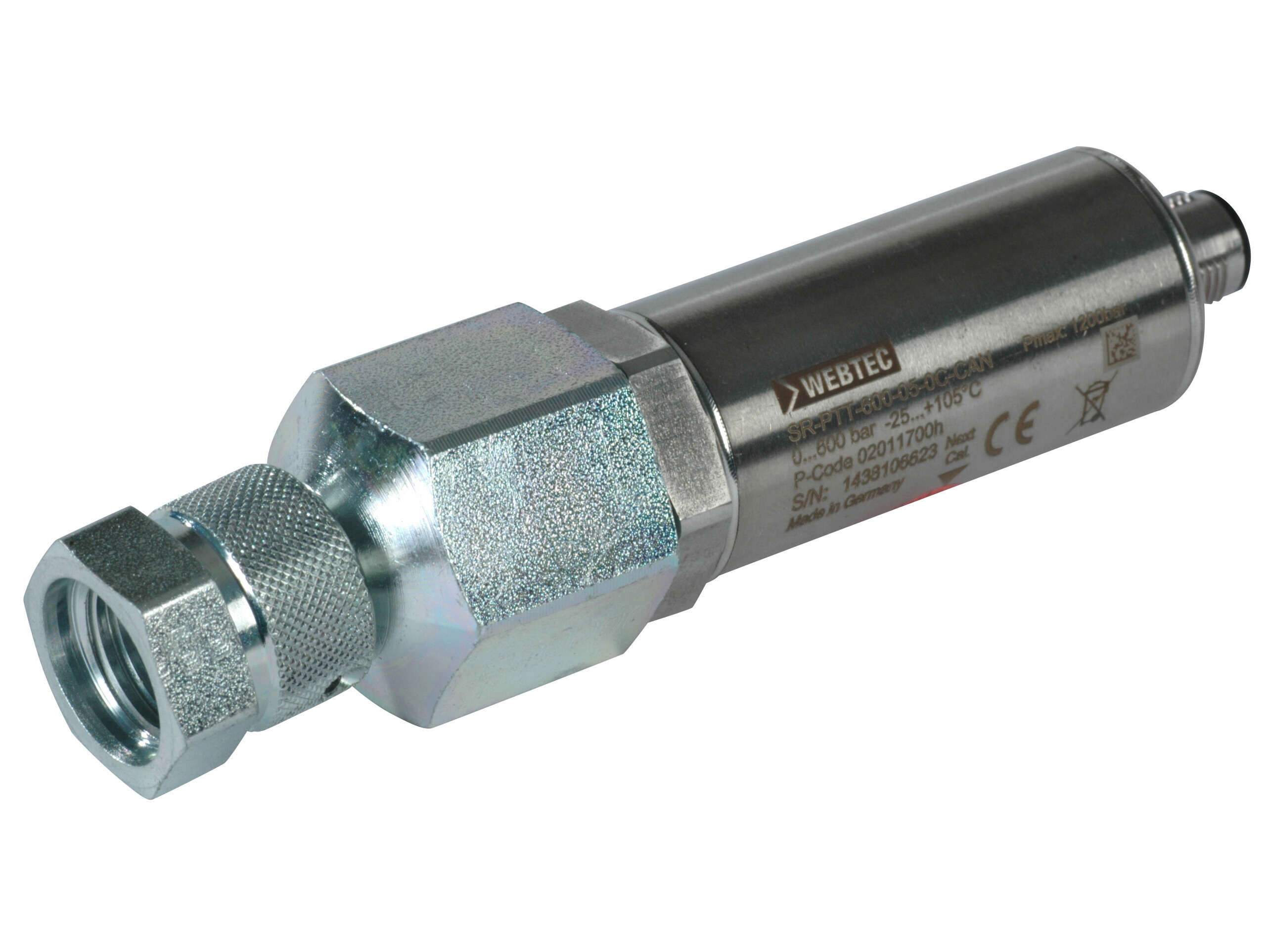 TRYK/TEMP.SENSOR CAN 0-600 bar SR-PTT-600-05-0C-CAN