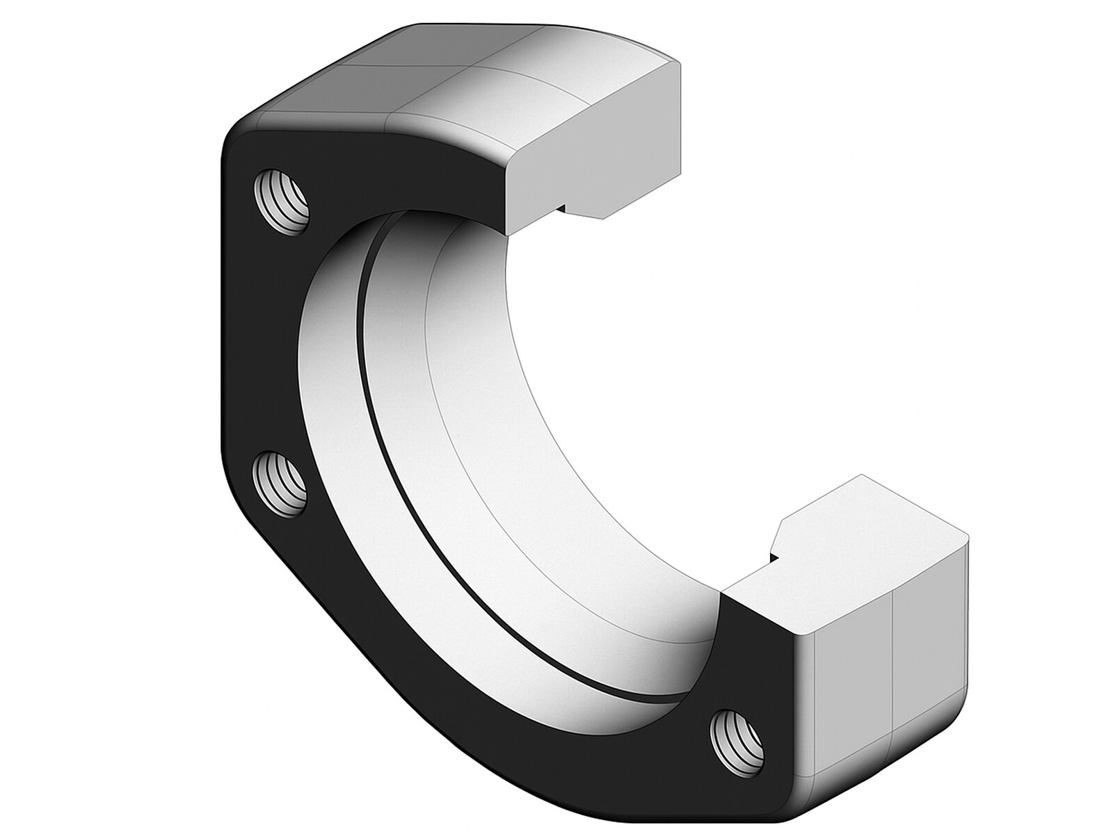 308F/M8 Counter Flare flange 1/2" 3000 psi CS/ZN