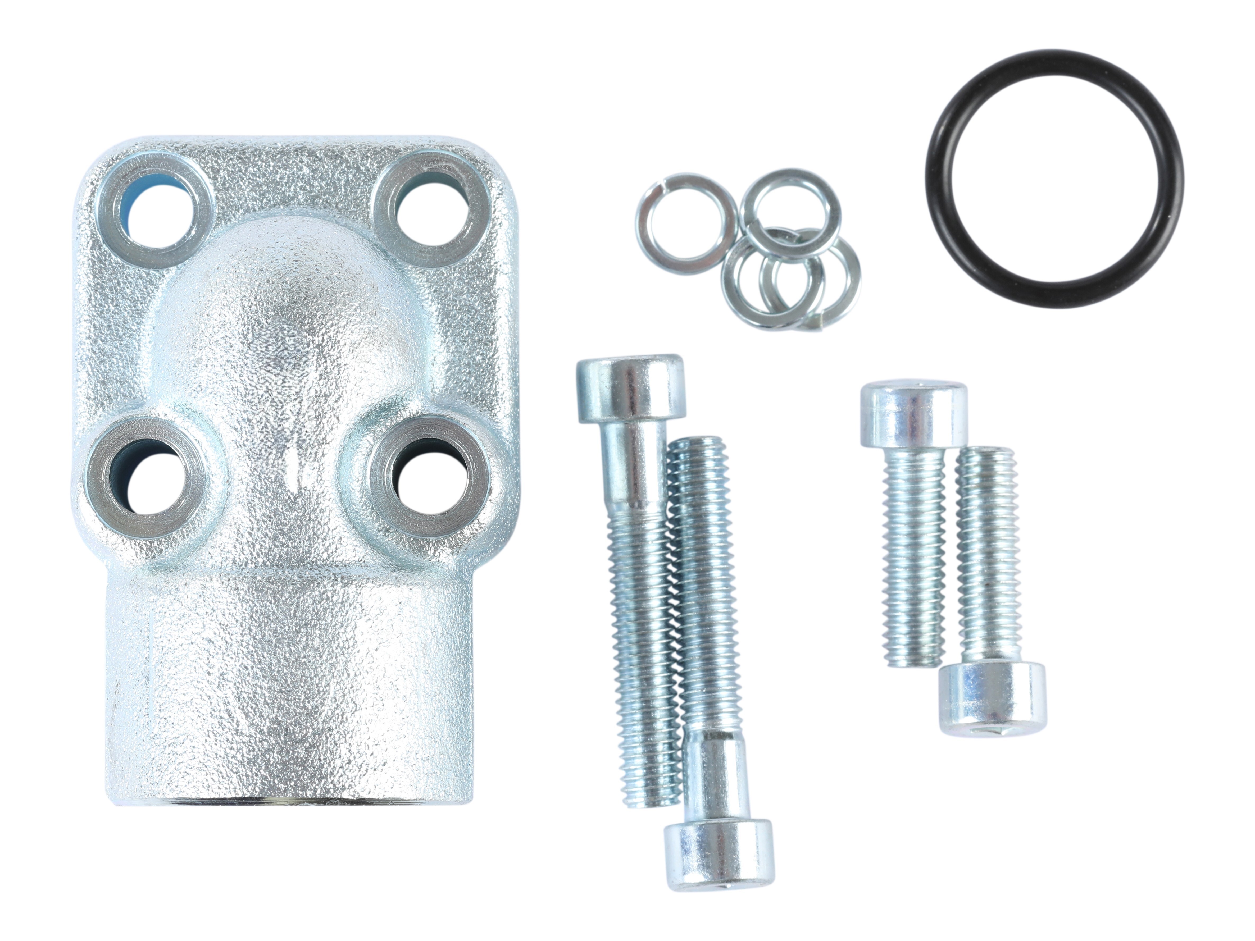 Flange 90° 1/2" BSP - (4) 40mm - stål