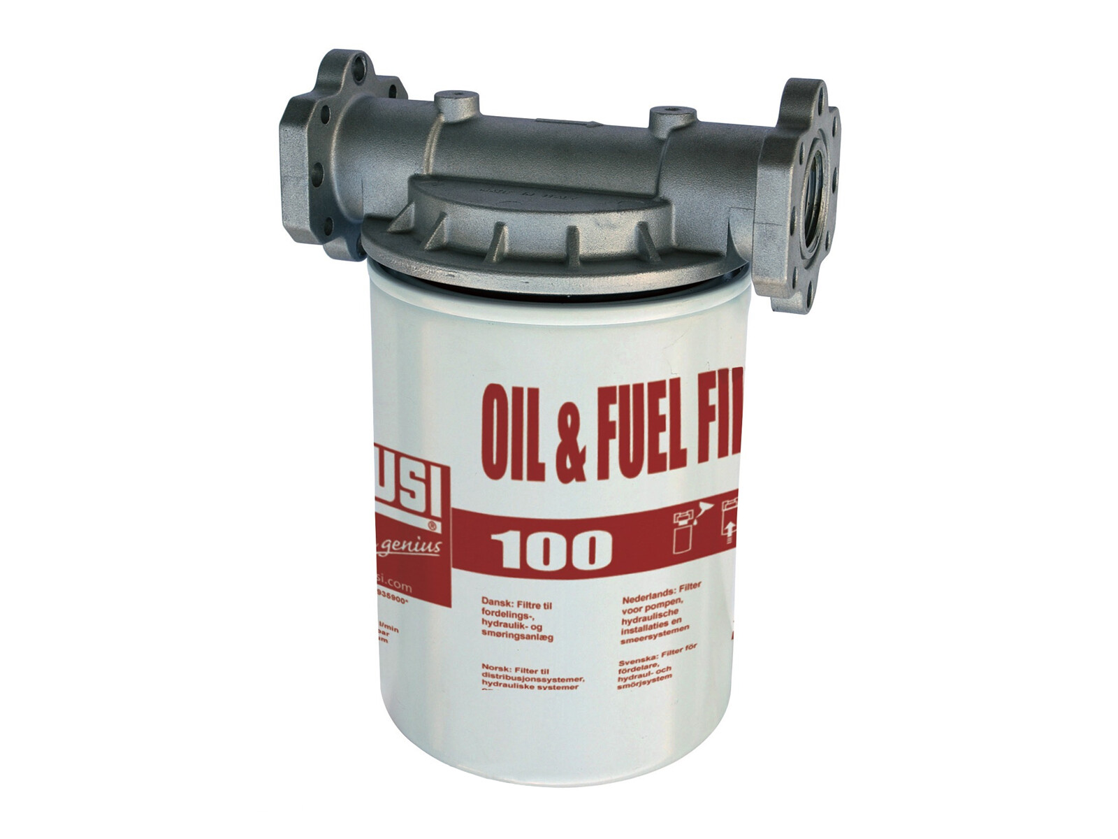 Filter Olja/bränsle med huvud. 5my, 100l/min