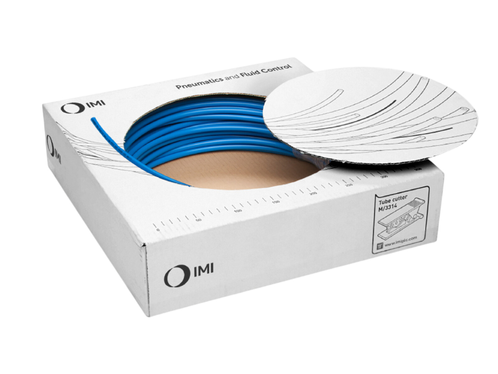 Polyamidrör PA12, 8/6, Blå, DIN74324, 25m i kartong
