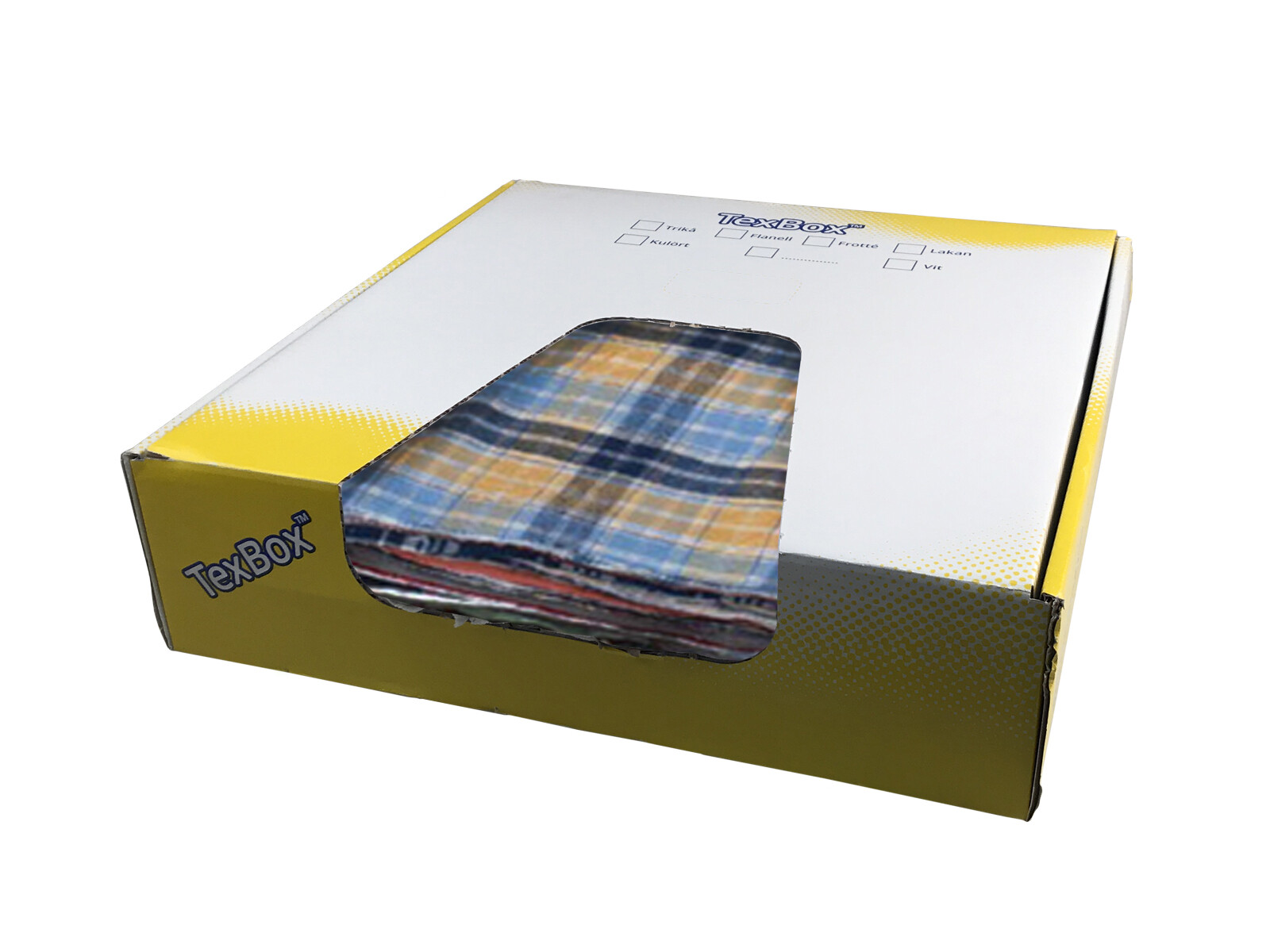 TexBox, flatlagda textildukar Kulört Flanell, 3.5kg