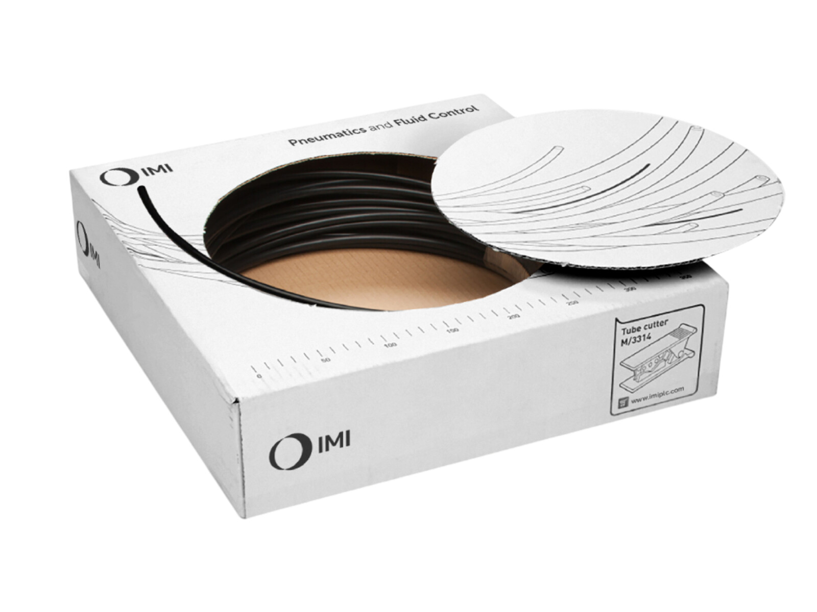 Polyamidrör PA12, 8/6, Svart, DIN74324, 25m i kartong