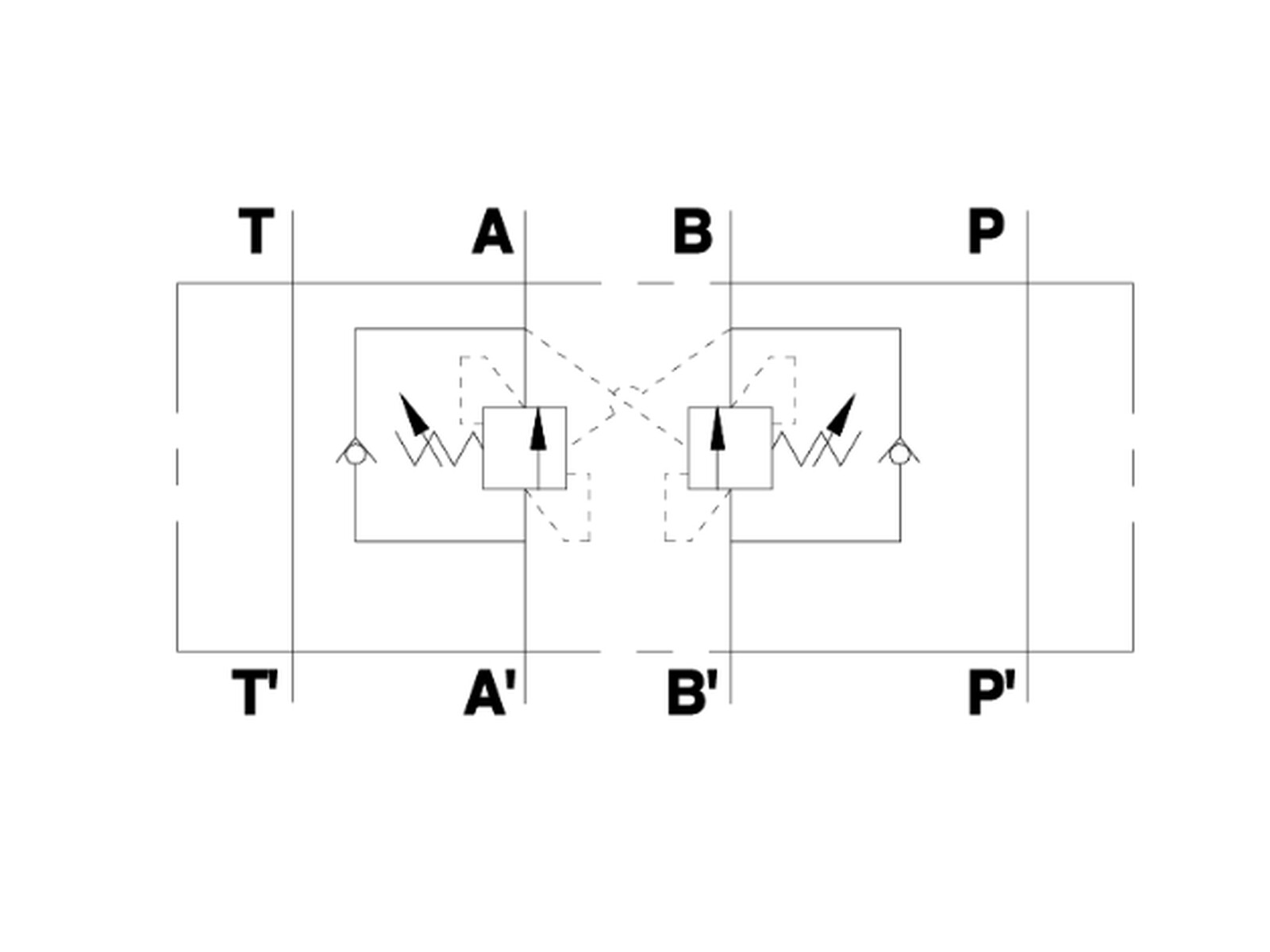 Overcenterventil NG10, A o B, 1:4.5, 350bar