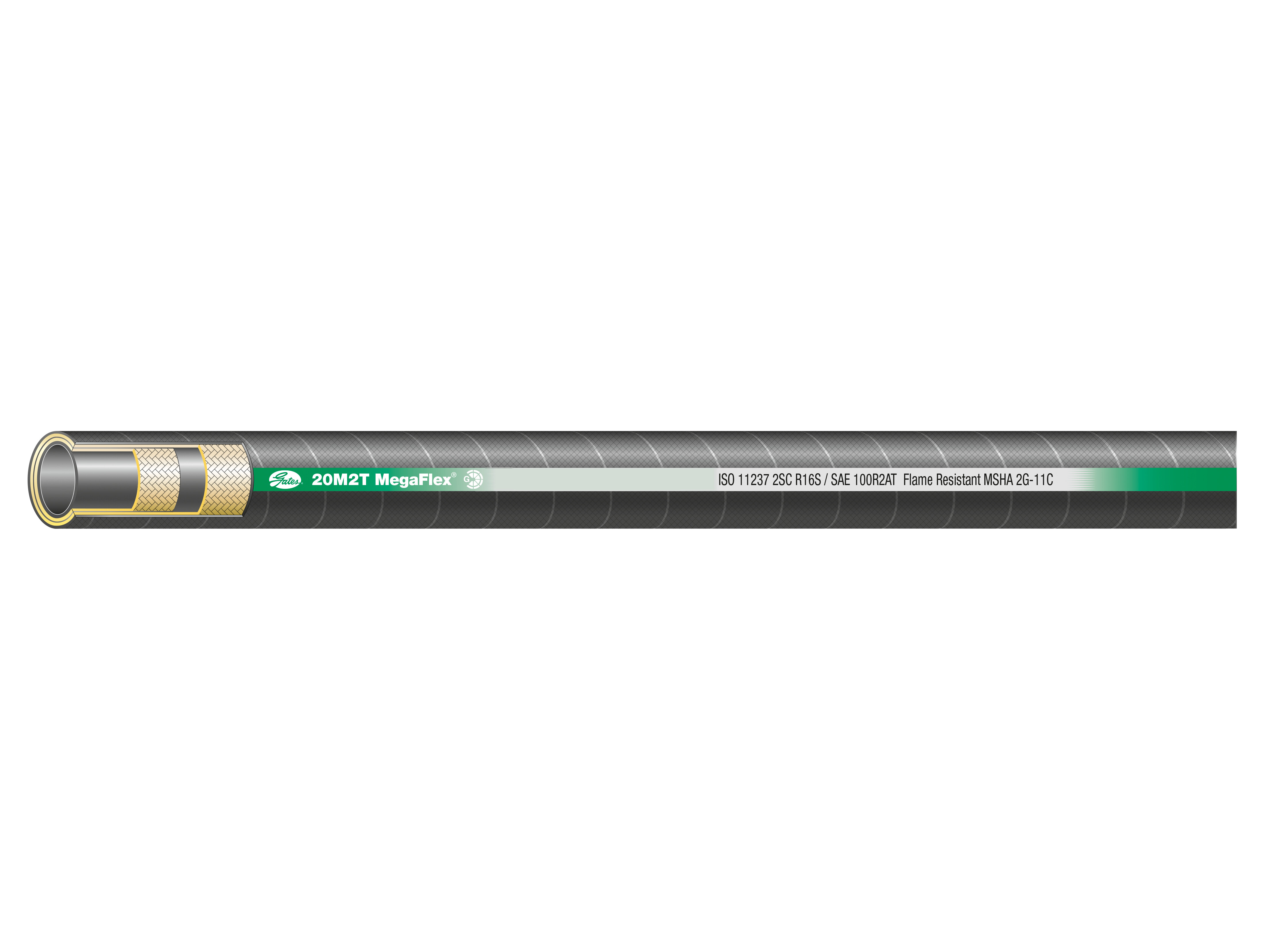 1/4" Hydraulikslange M2T - 420 bar - 2SC