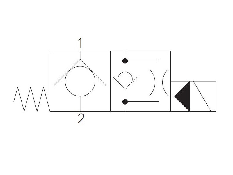 2/2 solenoidiventtiili NC Istukka
