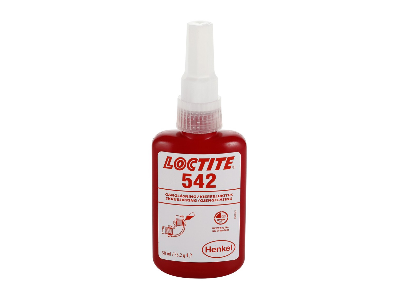 Gängtätning Loctite 542, Metall, Medium, 50 ml
