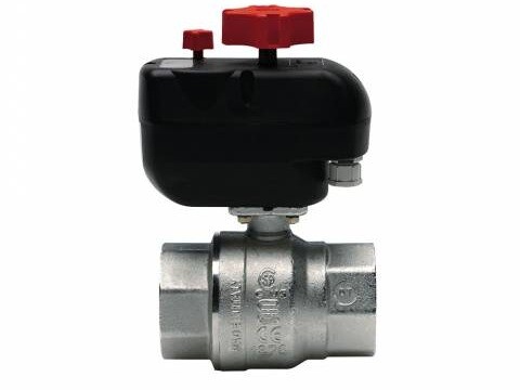 Ball valve 2V BSPP 1/2" Brass 24V DC PTFE/FKM