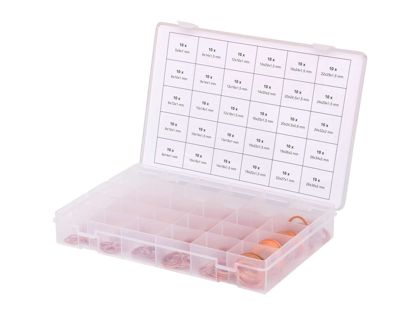 SORTIMENTlåda KOPPARBRICKOR