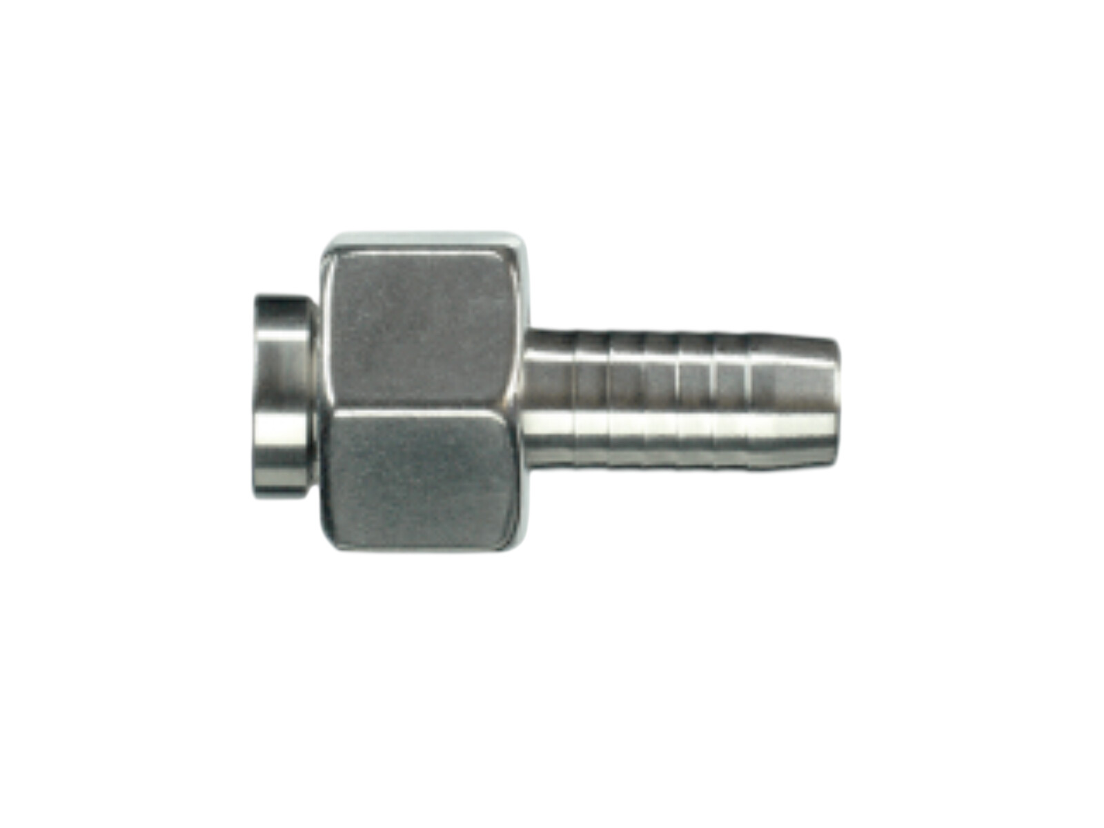 BSP union nut, flat-face stainless