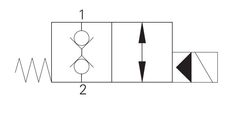 2/2 solenoidiventtiili NC Istukka