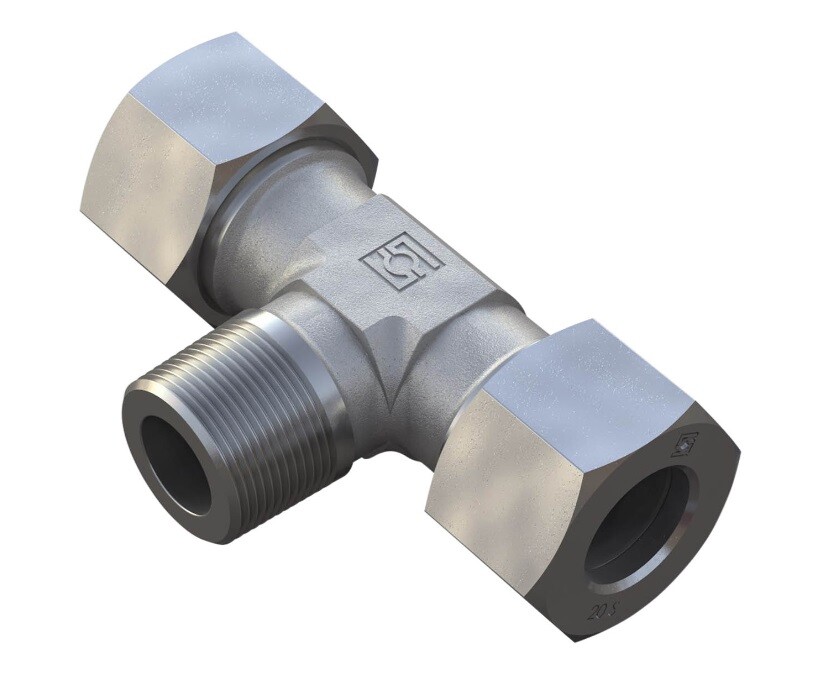 T-liitin,kevyt,uk BSPT 1/4"-10mm