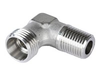 Elbow fitting 90° - S-series - MM male 24° x BSPT male stainless
