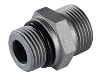 Straight fitting 0° - L-series - DIN male x UNF male stud O-ring seal