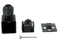 Black DIN-connector A 3-pin
