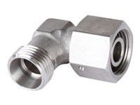 Elbow fitting 90° - L-series - MM union nut 24° x MM male 24° stainless - DKO - body only