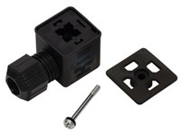 Black DIN-connector A 2-pin