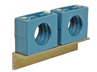 Complete double clamp 38mm.    Angular plate