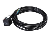 DIN-stik A kabelstik 2pol+jord 3m.kabel 12/24V/DC/AC VDR+LED
